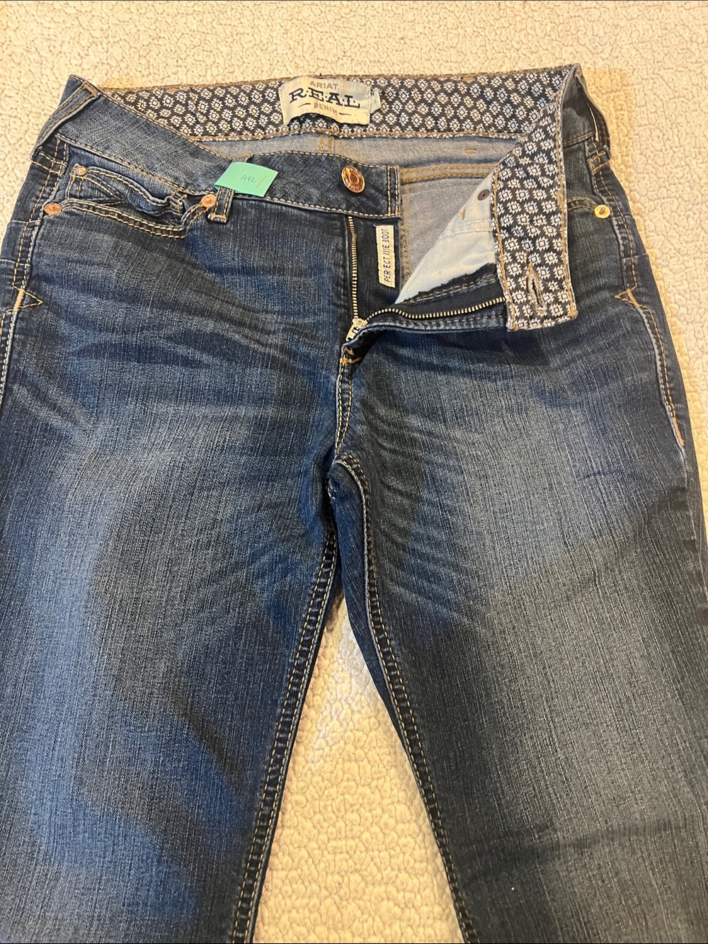 Ariat REAL DENIM Dark Blue Women's Bootcut Jeans - Picture 5 of 10